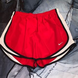 red nike athletic shorts